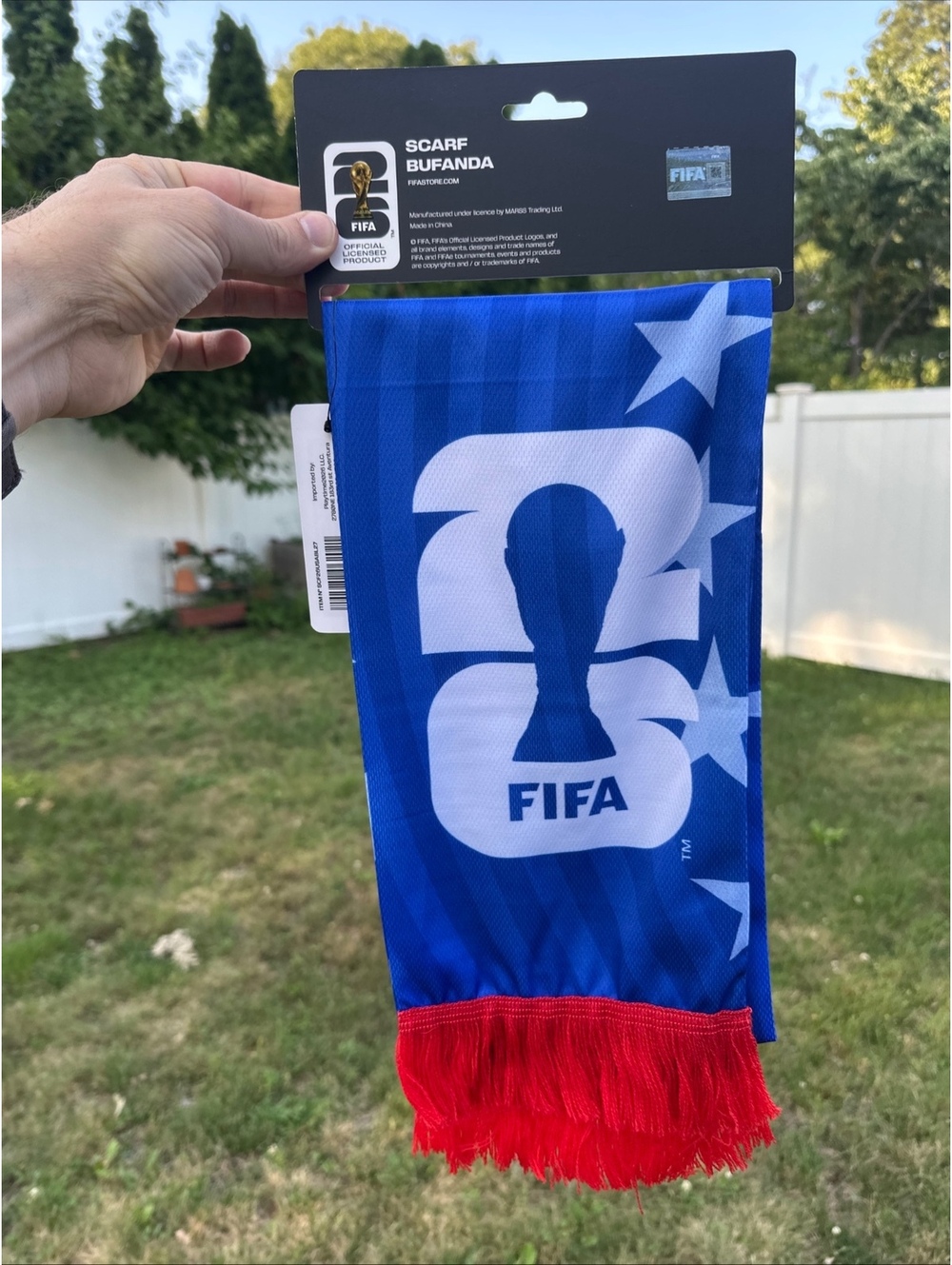 FIFA World Cup 2026 USA Soccer Scarf Official Blue Stars NEW - Picture 6 of 6